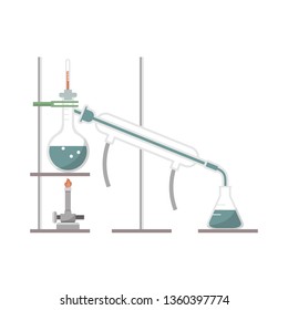 Simple distillation model in chemistry laboratory