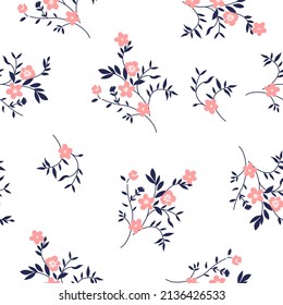 Simple ditsy flower seamless pattern for summer and spring design,this design can use for textile design,wallpaper,wrapping paper and other printing work