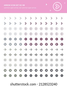Iconos de flecha simples y diversos.