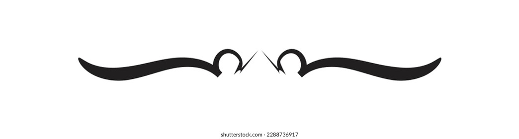 Simple Divider with black color on white background