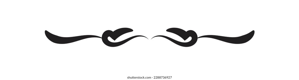 Simple Divider with black color on white background