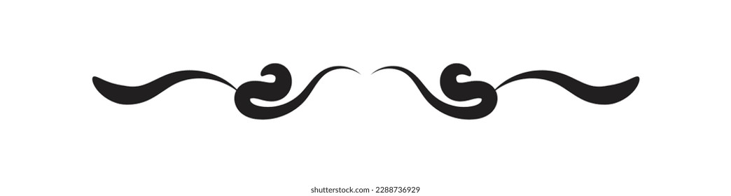 Simple Divider with black color on white background