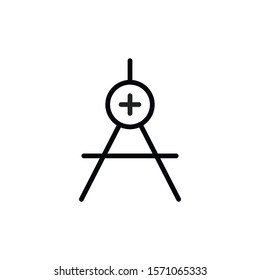 Simple divider line icon. Stroke pictogram. Vector illustration isolated on a white background. Premium quality symbol. Vector sign for mobile app and web sites.