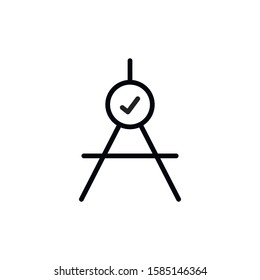Simple divider line icon. Stroke pictogram. Vector illustration isolated on a white background. Premium quality symbol. Vector sign for mobile app and web sites.