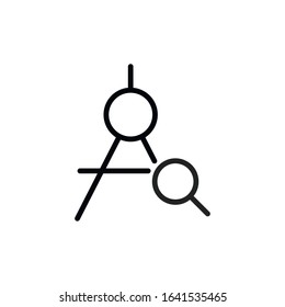Simple divider line icon. Stroke pictogram. Vector illustration isolated on a white background. Premium quality symbol. Vector sign for mobile app and web sites.