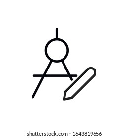 Simple divider line icon. Stroke pictogram. Vector illustration isolated on a white background. Premium quality symbol. Vector sign for mobile app and web sites.