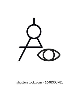Simple divider line icon. Stroke pictogram. Vector illustration isolated on a white background. Premium quality symbol. Vector sign for mobile app and web sites.
