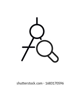 Simple divider line icon. Stroke pictogram. Vector illustration isolated on a white background. Premium quality symbol. Vector sign for mobile app and web sites.