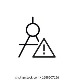 Simple divider line icon. Stroke pictogram. Vector illustration isolated on a white background. Premium quality symbol. Vector sign for mobile app and web sites.