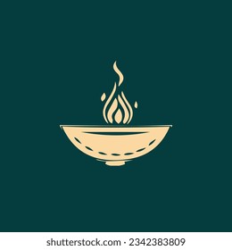 simple diya icon vector image