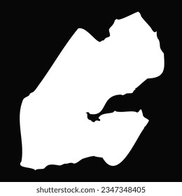 Mapa Yibuti simple aislado en fondo negro, puede ser utilizado para diseños de negocios, diseños de presentaciones o cualquier diseño adecuado.