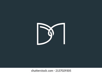 Simple DM Logo Design Vector