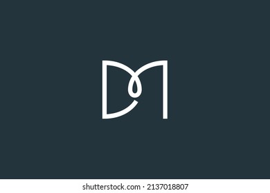 Simple DM Logo Icon Design Vector