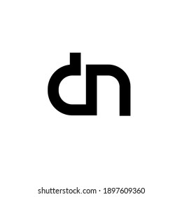 simple dn d n logo design