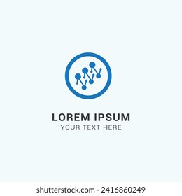 logotipo simple de plantilla de diseño de ADN.