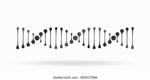 Simple DNA icon. Vector illustration