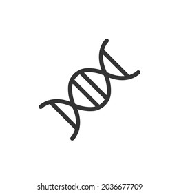 Simple dna line icon. Premium symbol in stroke style. Design of dna icon. Vector illustration.