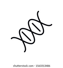 Simple DNA line icon. Stroke pictogram. Vector illustration isolated on a white background. Premium quality symbol. Vector sign for mobile app and web sites.