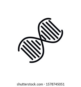 Simple DNA line icon. Stroke pictogram. Vector illustration isolated on a white background. Premium quality symbol. Vector sign for mobile app and web sites.