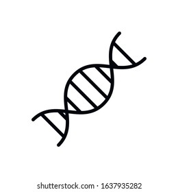 Simple DNA line icon. Stroke pictogram. Vector illustration isolated on a white background. Premium quality symbol. Vector sign for mobile app and web sites.