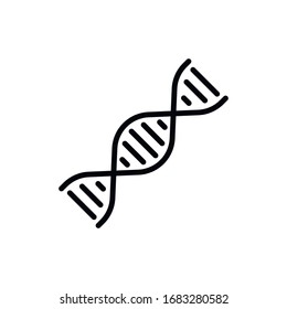 Simple DNA line icon. Stroke pictogram. Vector illustration isolated on a white background. Premium quality symbol. Vector sign for mobile app and web sites.