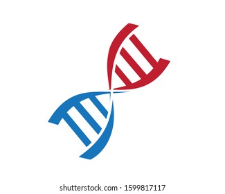 Simple DNA Logo Design Concept