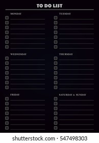 Simple To do list - motivational inscription template