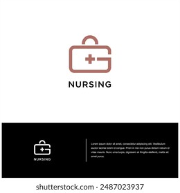 simple doctor bag logo nursing health care design template