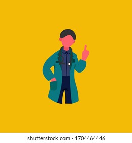 simple doctor illustration template design