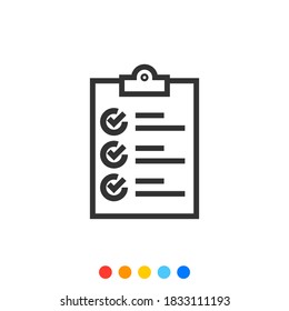 Einfache Übersicht über die Dokumentliste, Vektorgrafik und Illustration.
