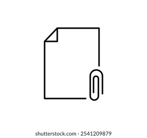 Simple document   clip icon illustration vector
