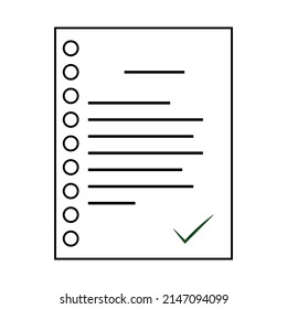simple document or correct file icon illustrator design