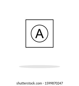 simple document A design icons  for your web site design, logo, app, UI, vector illustration