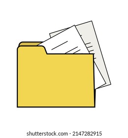 simple document file icon illustration design