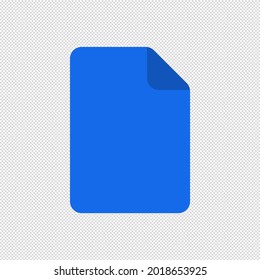 Simple document file icon isolated on transparent background. File, folder or document vector icon in flat style.