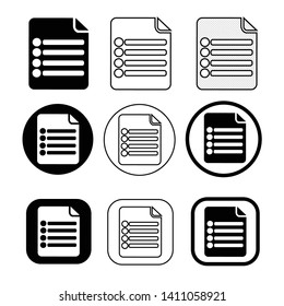 simple Document file icon. Paper doc sign