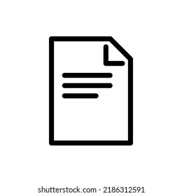 Simple Document Icon, Illustration Vector