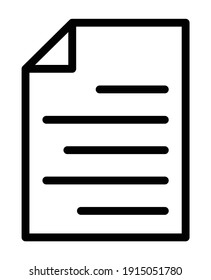 simple document icon. line based and geometric