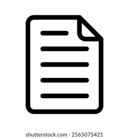 A simple document icon symbolizing paperwork, reports, or files