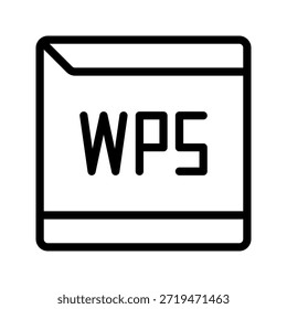 Icono de documento simple para el formato de documento de WPS Office, adecuado para archivos de productividad de oficina.