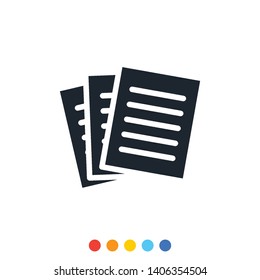 Simple document icon.Minimal document icon,Document sheet.