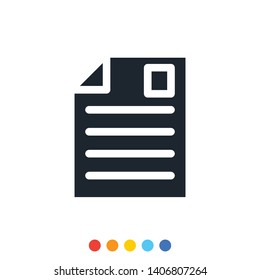 Simple document icon,Vector and Illustration.