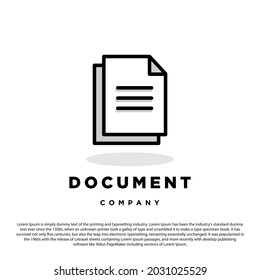 Simple document logo design. Minimalist logo design for your business