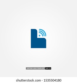 simple document logo design, modern vector template