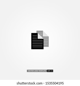 simple document logo design, modern vector template