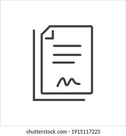 Simple document related vector icons.