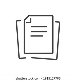 Simple document related vector icons.