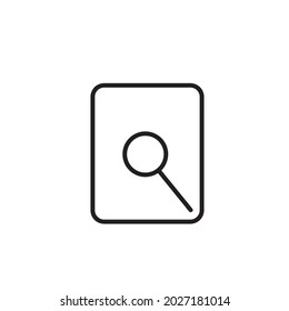 simple document search icon illustration design