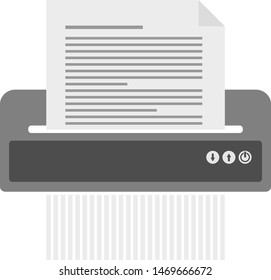 simple document shredder icon for document destrucion vector illustration