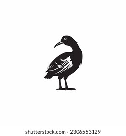 diseño de iconos simples del logo de dodo bird vectores blanco y negro